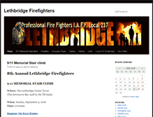 Tablet Screenshot of lethbridgefirefighters.com